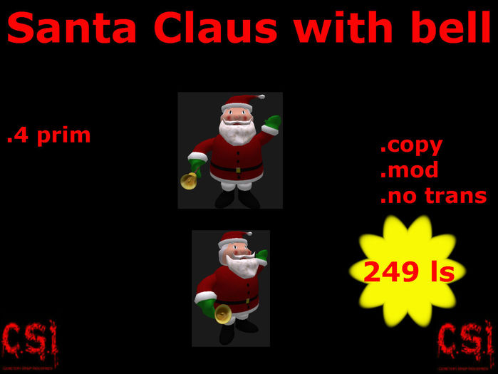 Santa Claus with bell (box)