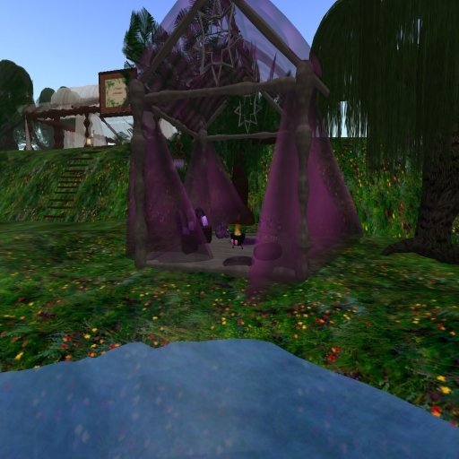 ALMOST FREE! WHIMSY AMETHYST TENT GATHERING AREA-SEATING AND ACCESSORIES INCLUDED