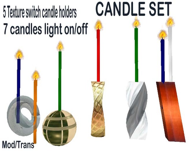 Candle set with 135 colors candle & switch texture holder