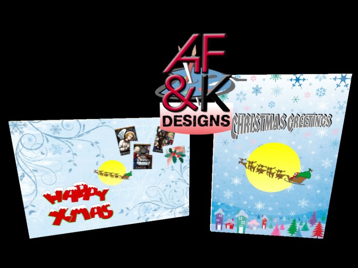 AF&K Designs - Xmas - Frosted Ice  Greeting Card
