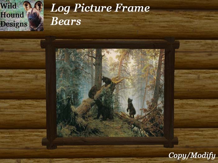 [WHD] -- Log Picture Frame - Bears