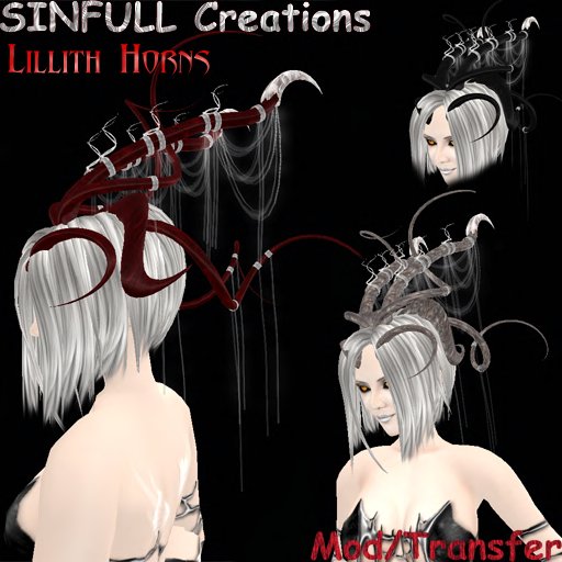 Lillith Dragon / Demon horns Sinfull Creations