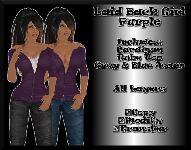 Laid Back Girl Purple