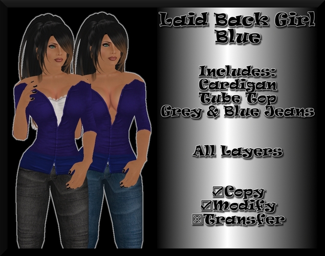 Laid Back Girl Blue