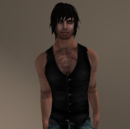 Sexy black striped waistcoat (Jacket layer) casual or smart