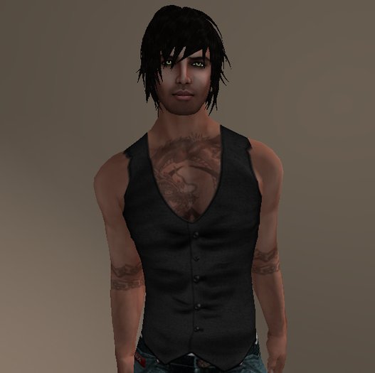 Sexy Dark Grey Waistcoat (Jacket layer)