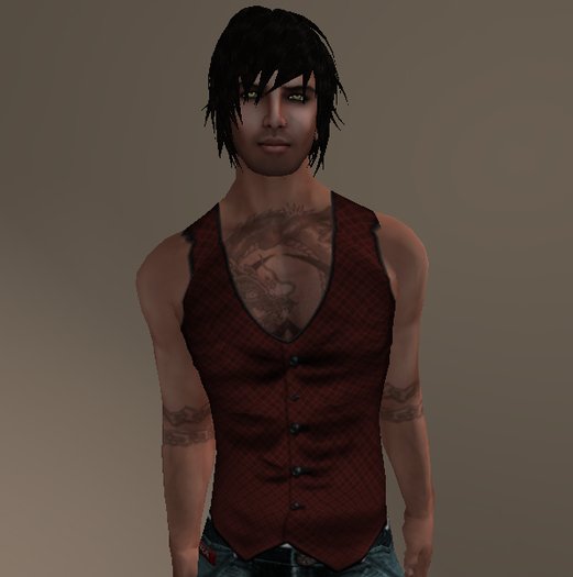 Sexy Red Striped Waistcoat (jacket layer)