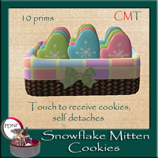 PDN: SNOWFLAKE MITTEN COOKIE BASKET BOXED