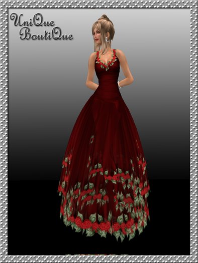 *UniQue* Elegant Rose in Dark Red