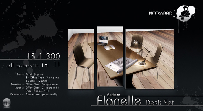 NOTsoBAD - FLANELLE Desk Set