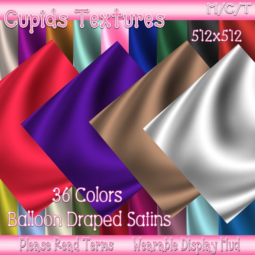*CUPIDS* 36 BALLOON DRAPED Textures