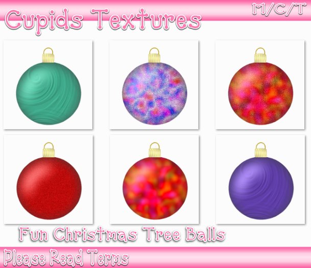 6 Fun Christmas Tree Balls Textures