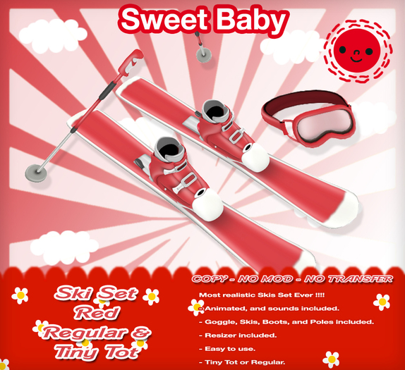 Sweet Baby - Ski Set Red