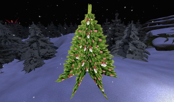 Santa & Candy Christmas Tree  With snow ( BOXED )
