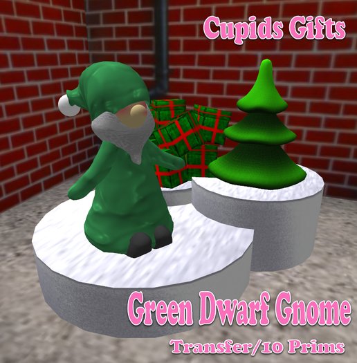 Cupids Dwarf Gnome Green [Boxed]