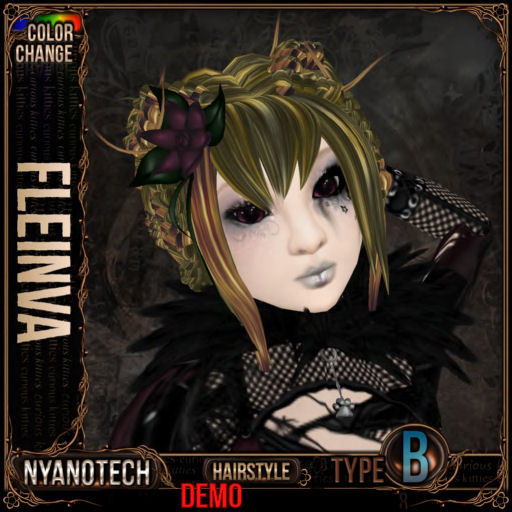 =^.^= Curious Kitties - Color Change Hair - Nyanotech Hair [Type B] - Fleinva V3 DEMO