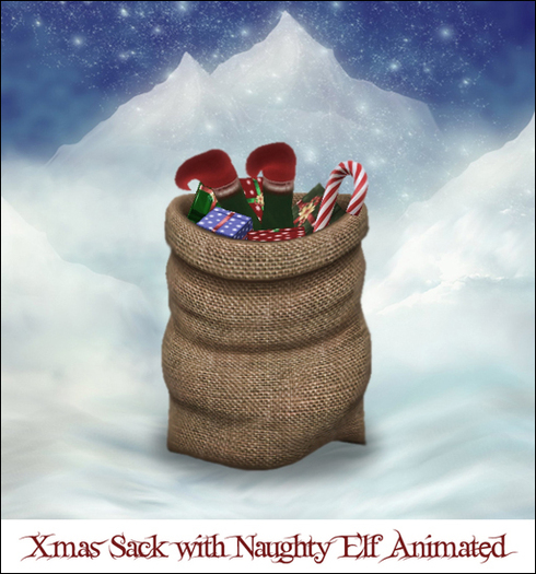 ! LIMITED PROMO ! Mae Xmas Sack - Naughty Elf - Animated