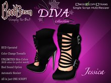 Bootgasm Diva Jessica Black High Heels