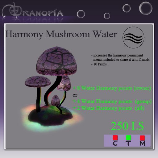 Dranopia Harmony Mushroom (birth element water)