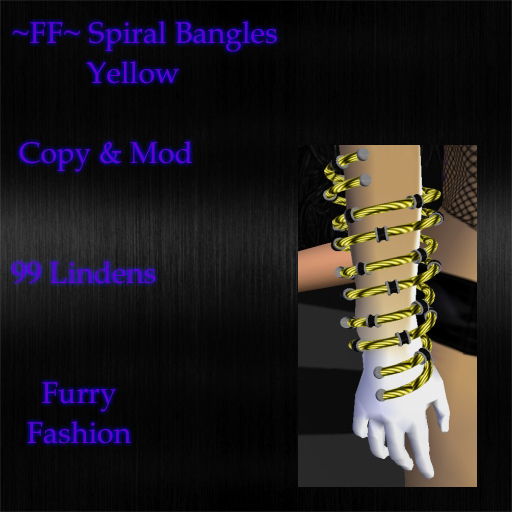 ~FF~ Spiral Bangles Yellow