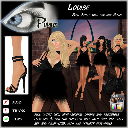 << PURE >> Louise in Black (full outfit incl. high heel)