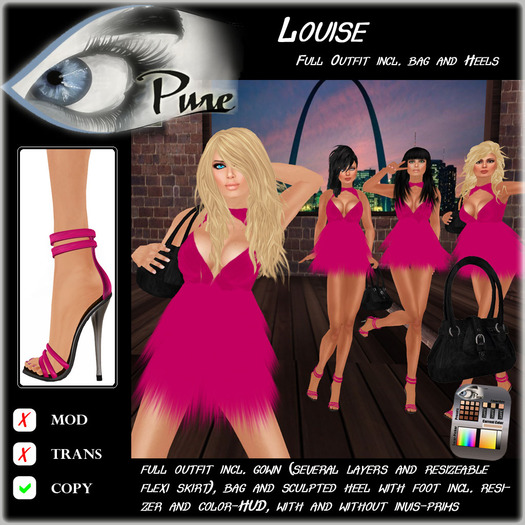 << PURE >> Louise in Bubblegum (full outfit incl. high heel)