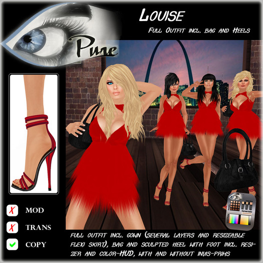 << PURE >> Louise in Red (full outfit incl. high heel)