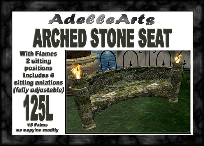 AdelleArts Arched Stone Seat