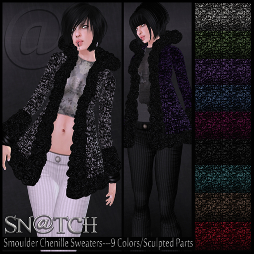 :::Sn@tch Smoulder Chenille Sweaters:::