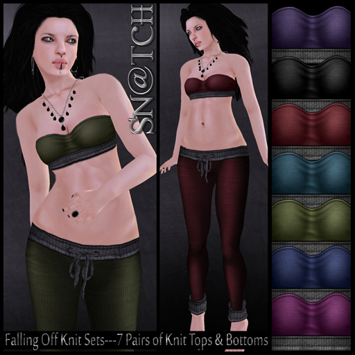 :::Sn@tch Falling Off Knit Sets:::
