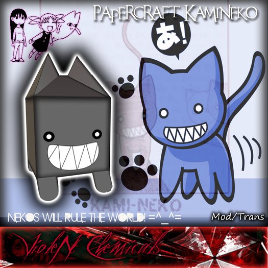 FREE .::V::.  Papercraft Kamineko 