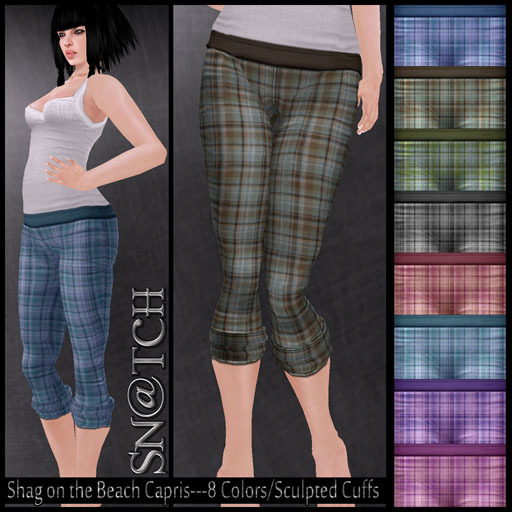 :::Sn@tch Shag Plaid Capris:::