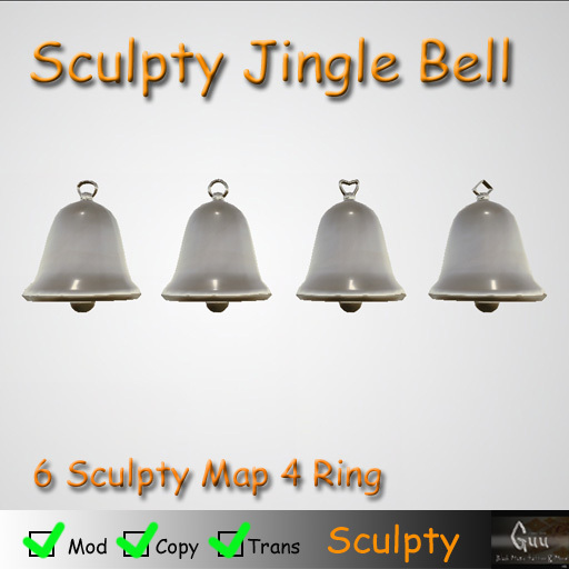 -=((Guu))=- Sculpty  Jingle Bell [BOXED]  6 SCULPT MAP FULL PERMS