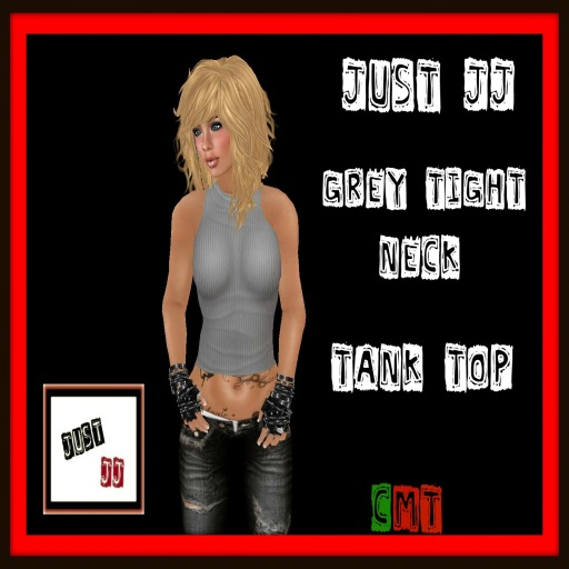 *Just JJ* Grey Tight Neck Tank Top Dollarbie