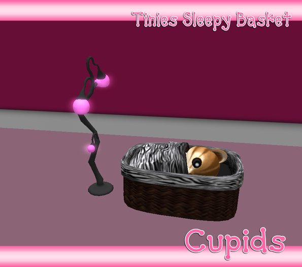 CUPIDS ADORABLES Zebra SLEEPY BASKET