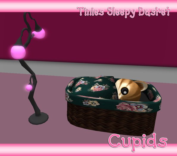 CUPIDS ADORABLES Pretty Roses SLEEPY BASKET