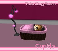 CUPIDS ADORABLES lt Pink Polka Dots SLEEPY BASKET