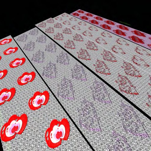 RG Carpet Runners 10 Hearts on Lace Boxed M/T