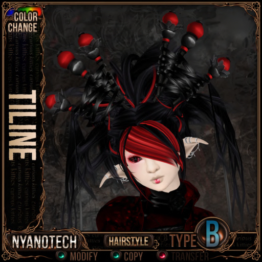 =^.^= Curious Kitties - Color Change Hair - Nyanotech Hair [Type B] - Tiline V3
