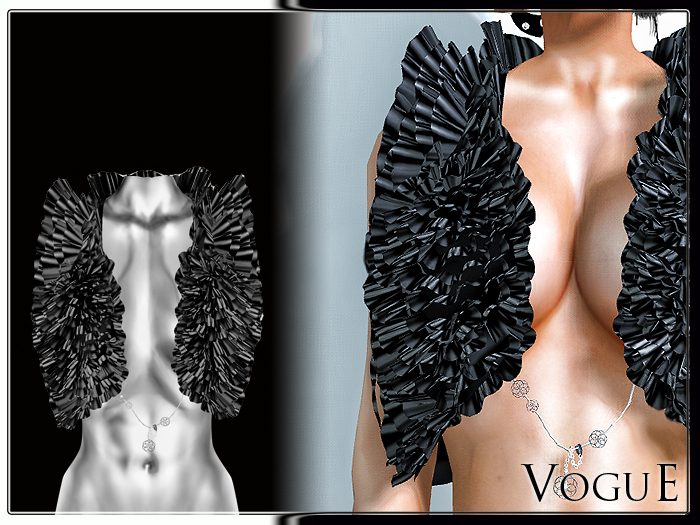 *VoguE* Lisana Ruffles Vest ~ Onyx