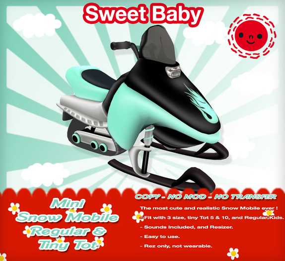 Sweet Baby - Mini Snowmobile - Green