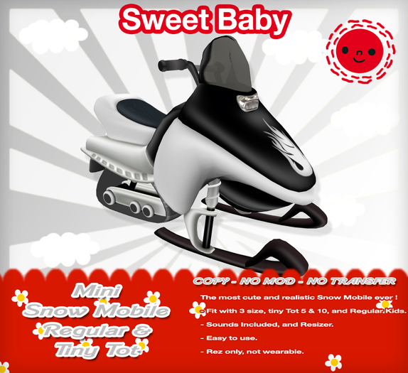 Sweet Baby - Mini Snowmobile - Grey