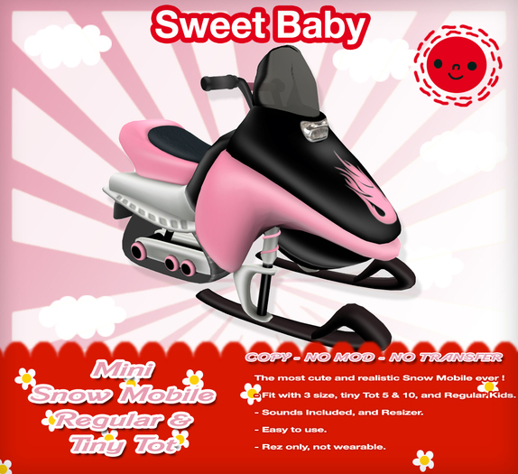Sweet Baby - Mini Snowmobile - Pink