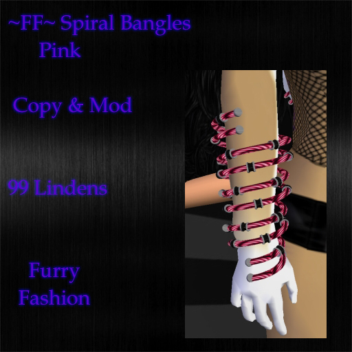 ~FF~ Spiral Bangles Pink