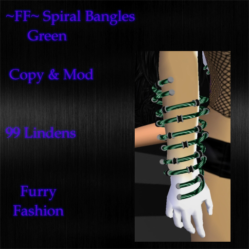 ~FF~ Spiral Bangles Green