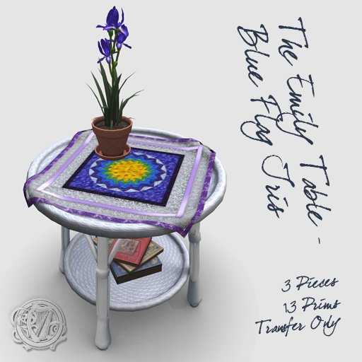 R(S)W Emily Table - Blue Flag Iris
