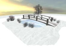 Frozen Pond with Bridge (One of the festive winter and seasonal items from my Snow Dome for your winter holidays
