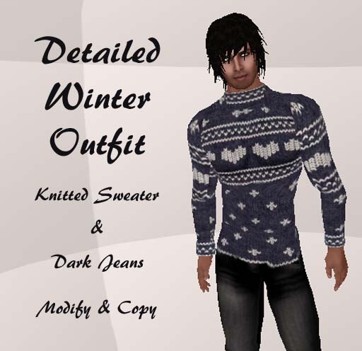 Winter Outfit, Knitted Sweater Jumper & Black Jeans