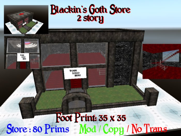 Blackin's Goth Store 2 story Sales Box