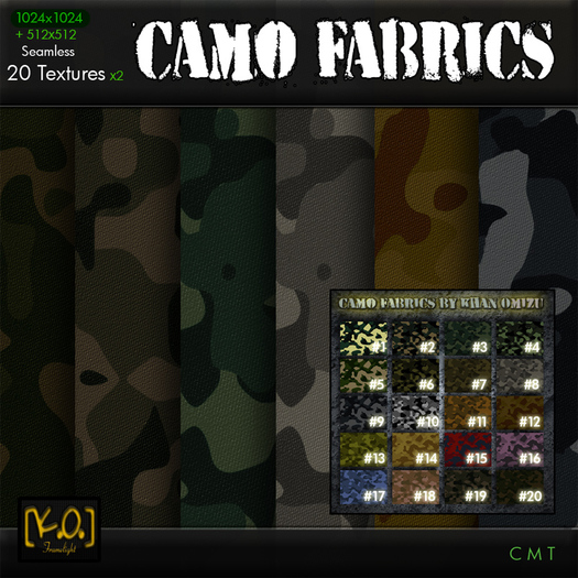 [K.O.] - Camo Fabrics - 20 Textiles